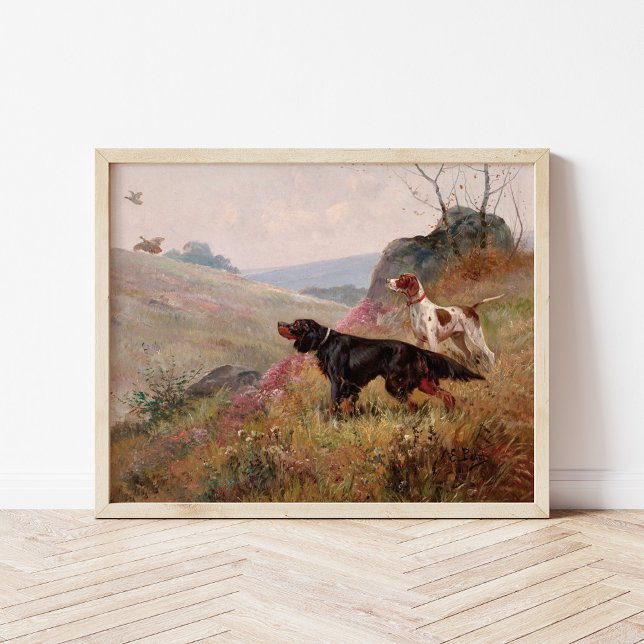 Landscape with Pointer and Setter | Eugene Petit Poster (Creator Uploaded)