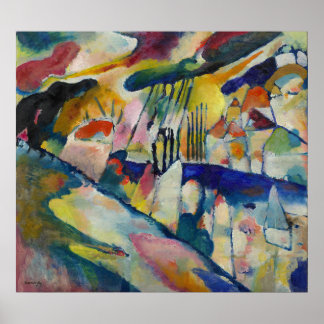 Landscape with Rain by Vasily Kandinsky Poster