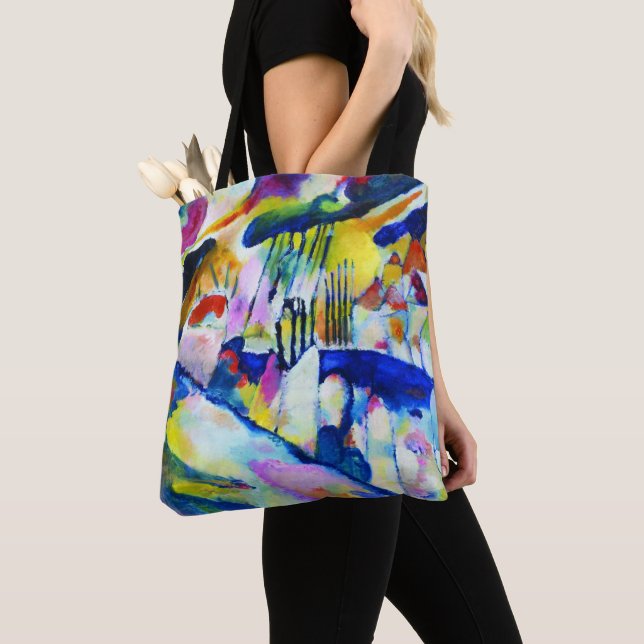 Landscape with Rain by Wassily Kandinsky Tote Bag (Close Up)
