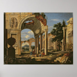 Landscape with Ruins, 1673 Poster