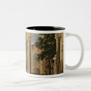 Landscape with Ruins, 1673 Two-Tone Coffee Mug