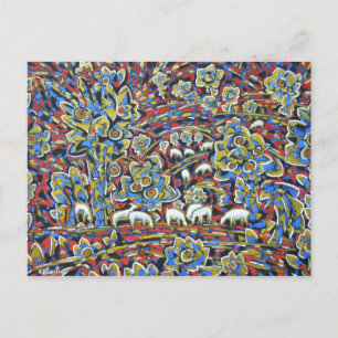 Landscape with Sheeps Postcard