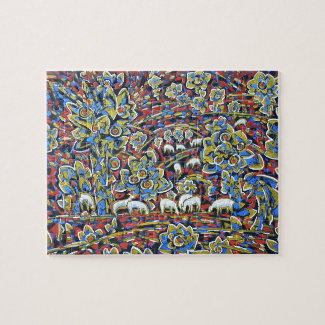 Landscape with Sheeps Very difficult  Puzzle (Horizontal)