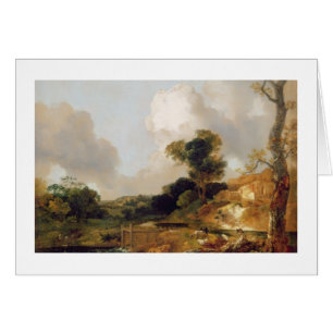 Landscape with Stream and Weir (oil on canvas)