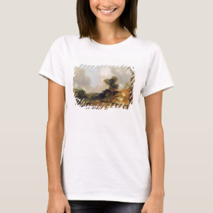Landscape with Stream and Weir (oil on canvas) T-Shirt