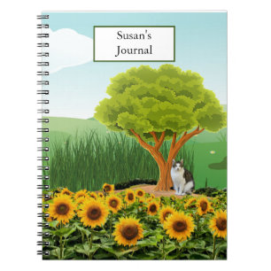 Landscape with Sunflowers / Add Your Name Journal
