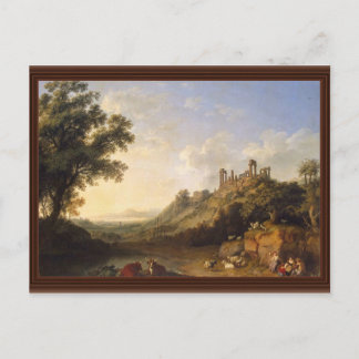 Landscape With Temple Ruins On Sicily (Valley Of T Postcard