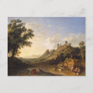 Landscape With Temple Ruins On Sicily (Valley Of T Postcard