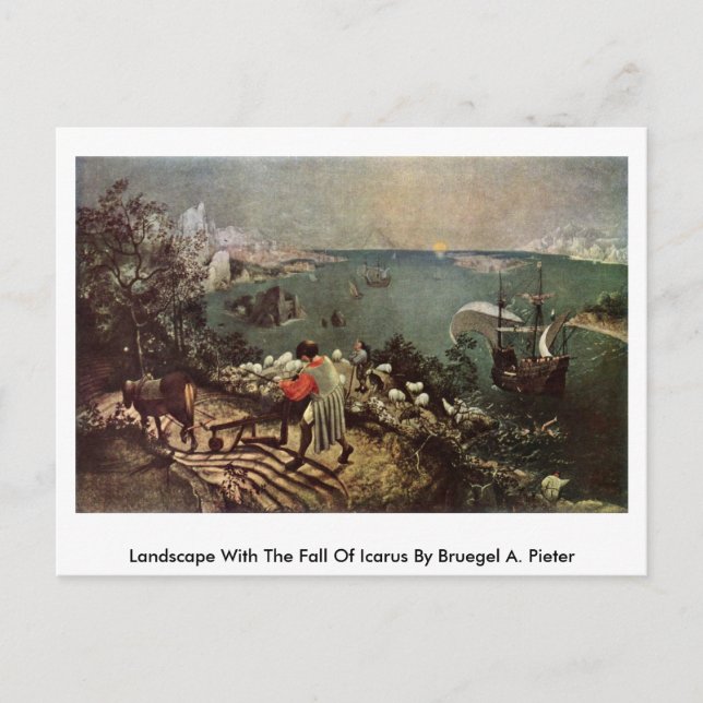 Landscape With The Fall Of Icarus By Bruegel A. Pi Postcard (Front)