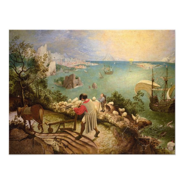 Landscape with the Fall of Icarus by P. Bruegel Photo Print (Front)