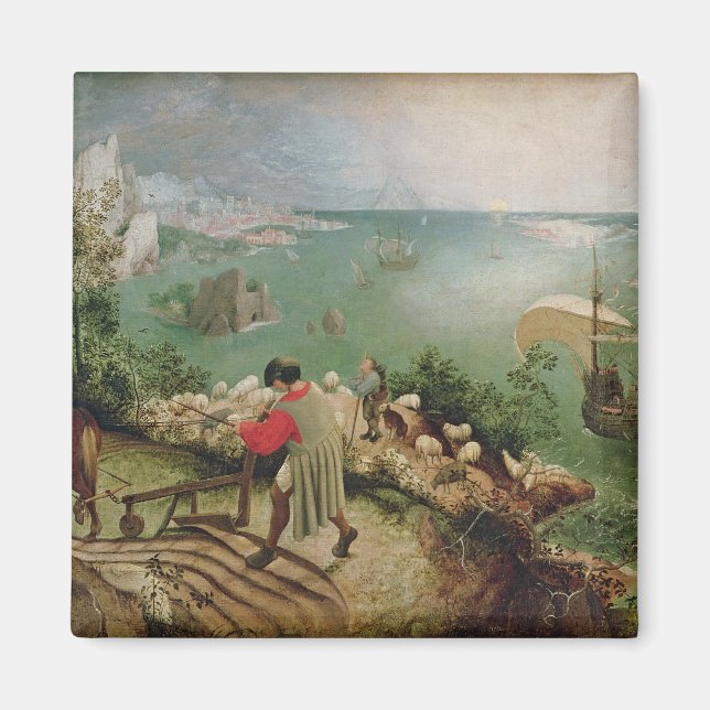 Landscape with the Fall of Icarus, c.1555 Magnet (Front)