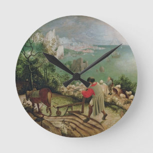 Landscape with the Fall of Icarus, c.1555 Round Clock