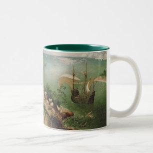 Landscape with the Fall of Icarus, c.1555 Two-Tone Coffee Mug