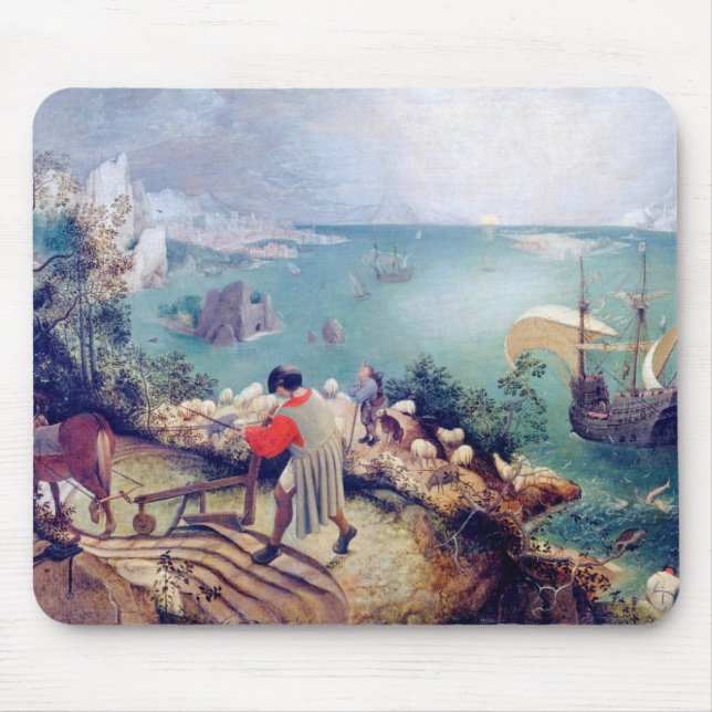 Landscape with the Fall of Icarus, Pieter Bruegel Mouse Mat (Front)