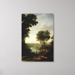 Landscape with the Finding of Moses Canvas Print