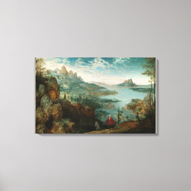 Landscape with the flight into Egypt Canvas Print (Front)