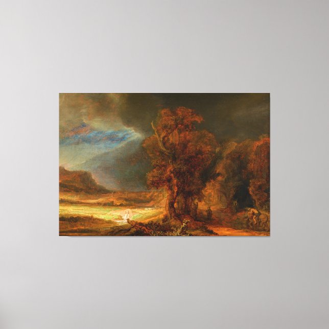 Landscape with the Good Samaritan by Rembrandt Canvas Print (Front)