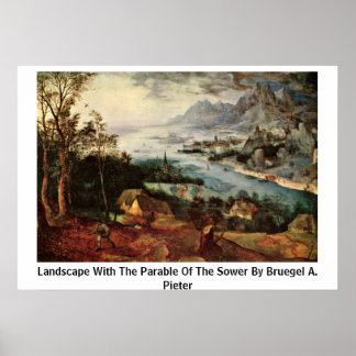 Landscape With The Parable Of The Sower By Bruegel Poster