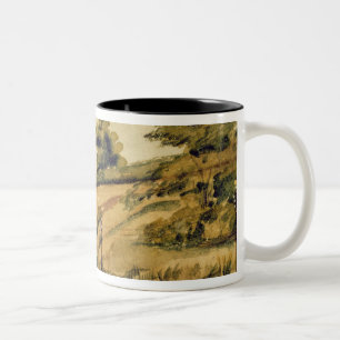 Landscape with Train, 1854 (w/c and pencil on pape Two-Tone Coffee Mug