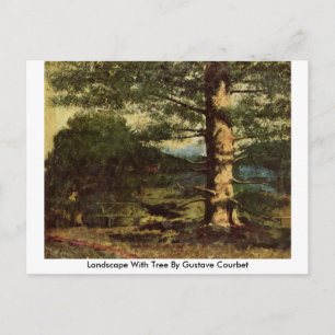 Landscape With Tree By Gustave Courbet Postcard