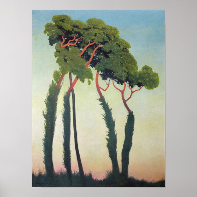 Landscape with Trees, 1911 Poster (Front)