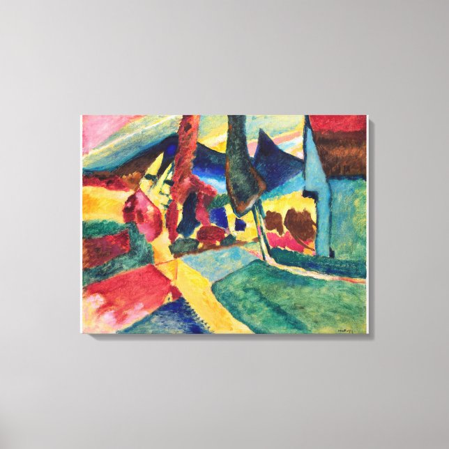 Landscape with Two Poplars Wassily Kandinsky Canvas Print (Front)