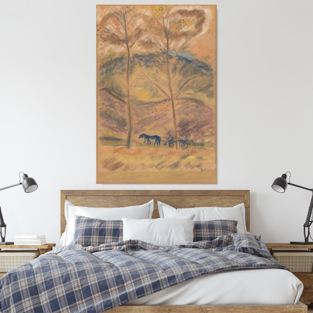 Landscape with Waggoner Canvas Print (Insitu(Bedroom))