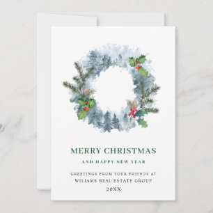 Landscape Wreath Holiday Corporate Greeting
