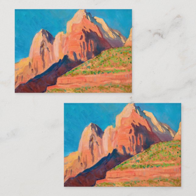 Landscape, Zion National Park by Maynard Dixon Business Card (Front/Back)