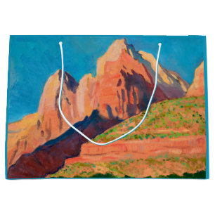 Landscape, Zion National Park by Maynard Dixon Large Gift Bag