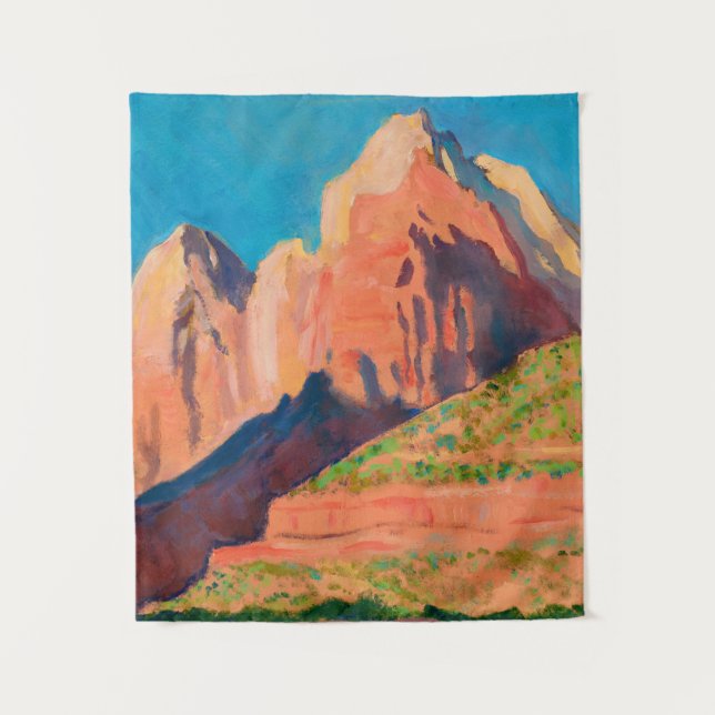 Landscape, Zion National Park by Maynard Dixon Tapestry (Front)