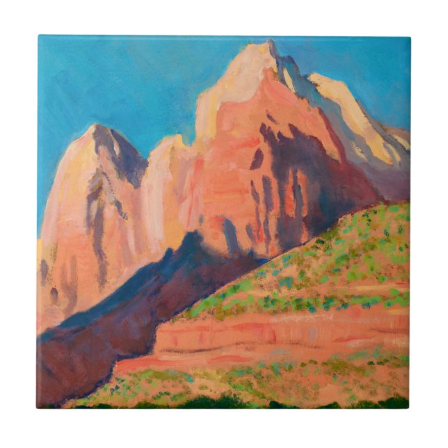 Landscape, Zion National Park by Maynard Dixon Tile (Front)