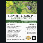 Landscaped Gardening Service, Horticulturist Flyer<br><div class="desc">Landscaped Gardening Service,  Horticulturist Advertising Flyer by The Business Card Store.</div>