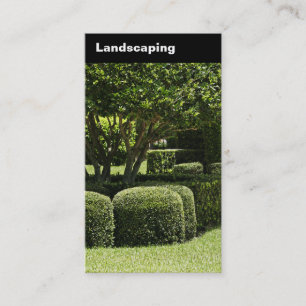 Landscaped Shrubs Vertical Business Card