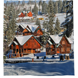 Landscapemountain,ski,snow,winter,active,air,cold, Shower Curtain