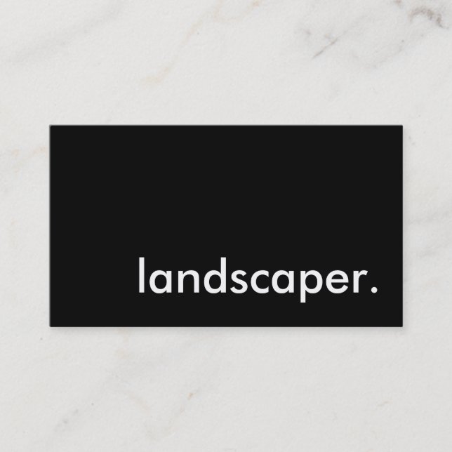 landscaper. business card (Front)