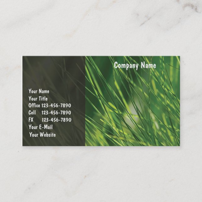Landscaper Business Cards (Front)