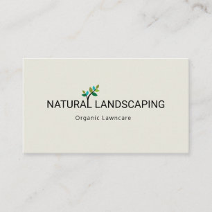 Landscaper Landscaping Green Leaves Plant Business Card