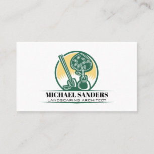 Landscaper Planting a Tree Business Card