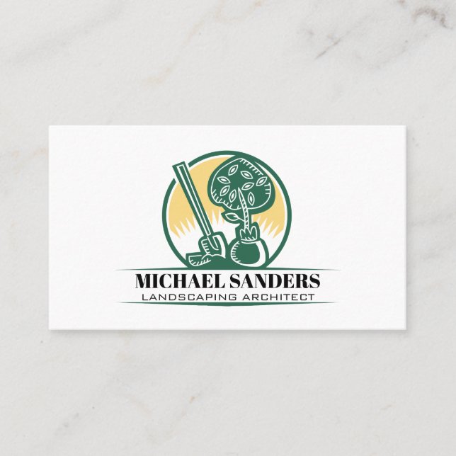 Landscaper | Planting a Tree Business Card (Front)