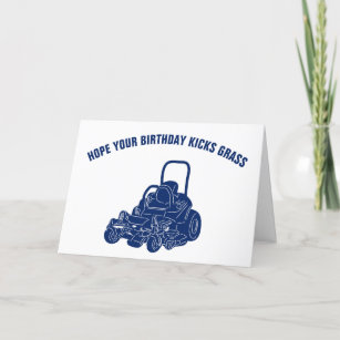 Landscapers Funny Lawn Mower Birthday Card