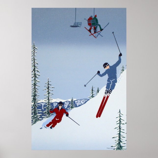 Landscapes Skiing Poster (Front)