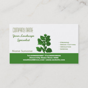 Landscaping and gardening business card