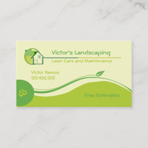 Landscaping and Lawn Care Business Card