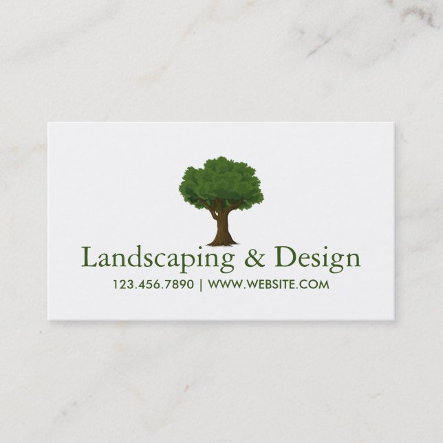Landscaping and Lawn Care Business Cards (Front)