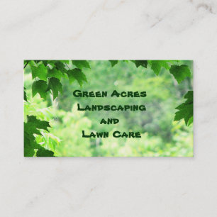 Landscaping and Lawn Care Service Business Card