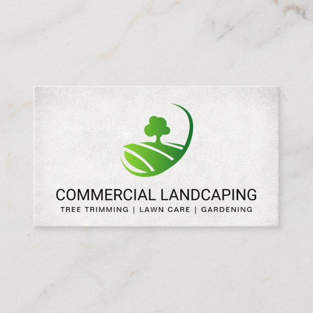 Landscaping Architect | Tree in Field Business Card (Front)