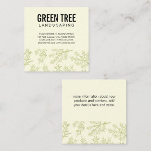 Landscaping Architecture   Juniper Branches Square Business Card
