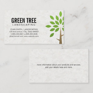 Landscaping Architecture   Tree Icon  Business Card