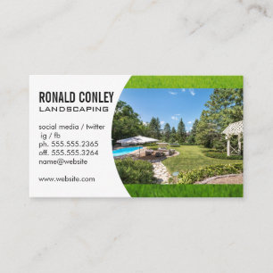 Landscaping   Backyard Garden Business Card